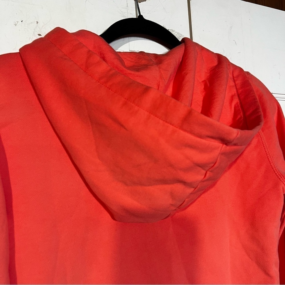 NWT American Eagle Cropped Zip-Up Hoodie Coral Size Medium - Picture 7 of 7